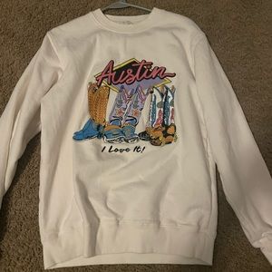 white austin texas hoodie from pacsun one size